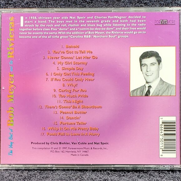 VINTAGE BOB MEYER AND THE RIVIERAS....THE BEST OF...FEATURING THE SONG "BEHOLD" - Picture 2 of 2